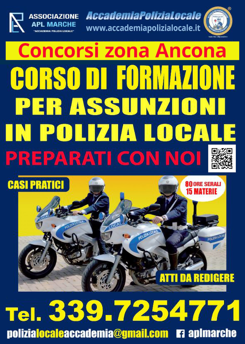 Corso agenti di polizia locale Ancona 2024